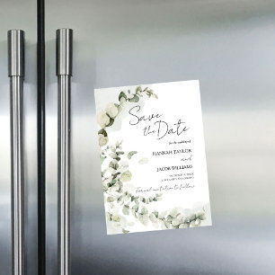 Eukalyptus Sage Greenerity Wedding Save the Date Magneteinladung