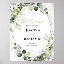 Eukalyptus Sage Greenery Geometric Wedding Willkom