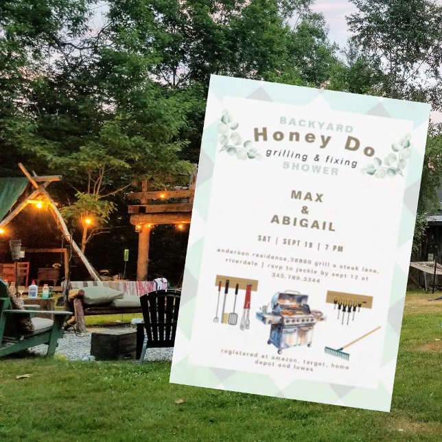 Eukalyptus-Sage-Grillen & Fixing-Paare-Dusche Einladung (Von Creator hochgeladen)