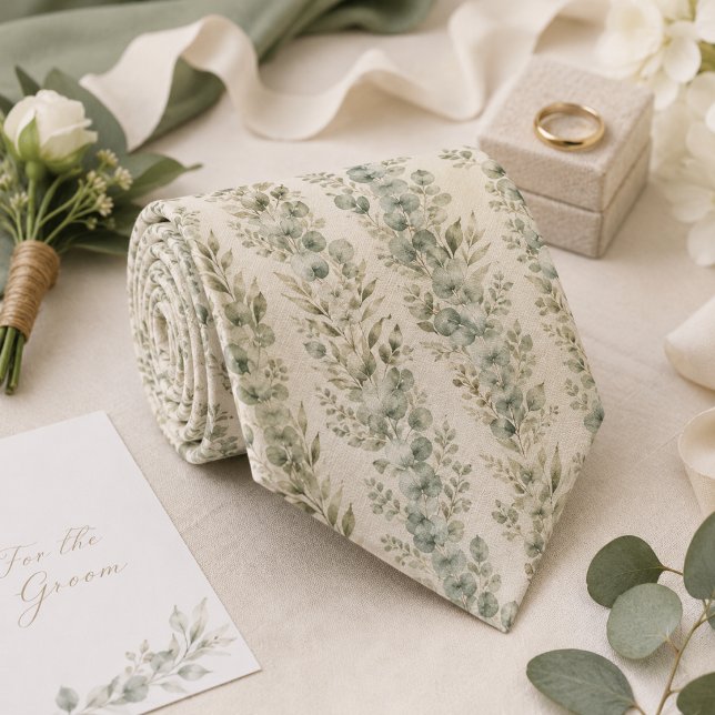 Eukalyptus-Salbei-Gartenhochzeit Krawatte (Von Creator hochgeladen)