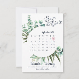 Eukalyptus Save the Date Kalender