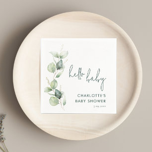 Eukalyptus Script-Babyduschpapier Serviette