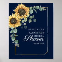 Eukalyptus-Script-Brautparty Sunflower - Willkomme