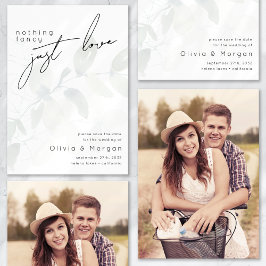 Eukalyptus Script-Foto Hochzeit Save The Date