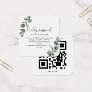 Eukalyptus Script Greenerding Wedding QR Code UAWG