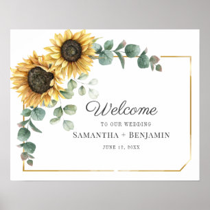 Eukalyptus-Script-Hochzeitsskripte Poster