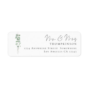 Eukalyptus Script Mr. Wedding Rücksendeadresse
