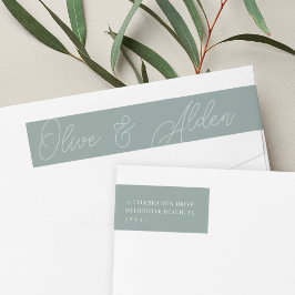 Eukalyptus Script Watermark Wedding Rücksendeadres