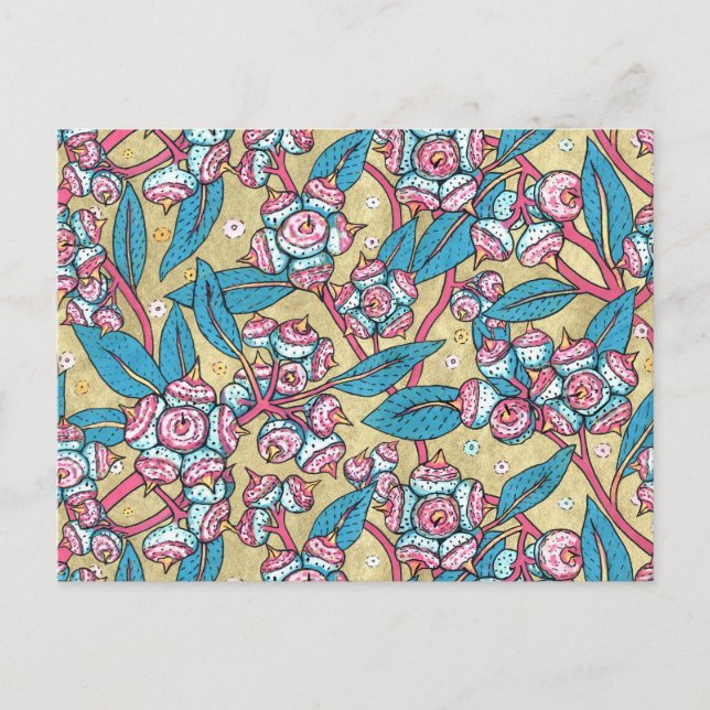 Eukalyptus Seed Australian Pflanze Botanisches Mus Postkarte (Vorderseite)