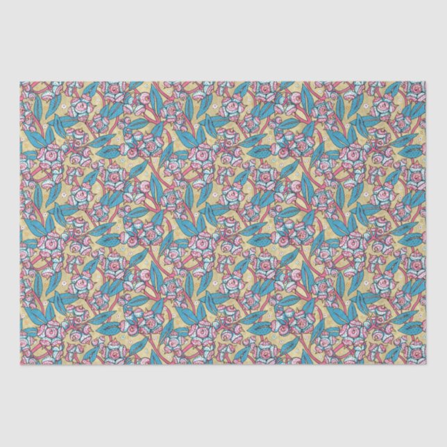 Eukalyptus Seed Australian Pflanze Botanisches Mus Seidenpapier (Vorderseite)