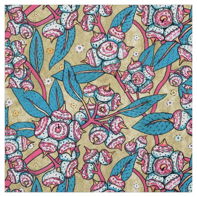 Eukalyptus Seed Australian Pflanze Botanisches Mus Stoff (Muster)