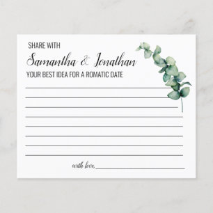 Eukalyptus Share a Date Ideo Shower Game Card Flyer