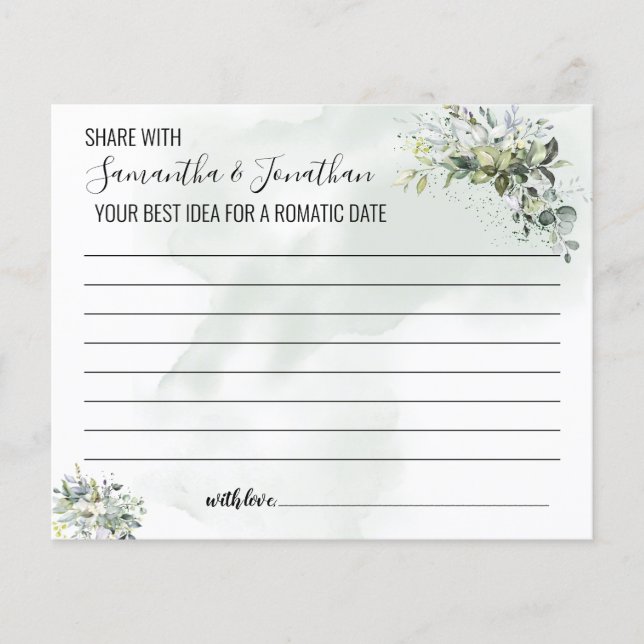 Eukalyptus Share Date Idee Duschen Bilingspiel (Vorderseite)