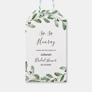 Eukalyptus Sip Hooray Brautparty Geschenkanhänger