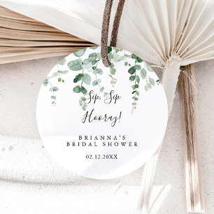 Eukalyptus Sip Hooray Brautparty Runder Aufkleber