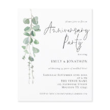 Eukalyptus-Skript-Jubiläum-Party einladen