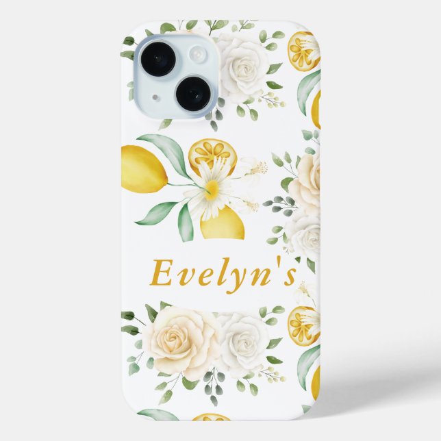 Eukalyptus Soft Blush Rose Individuelle Name Case-Mate iPhone Hülle (Rückseite)