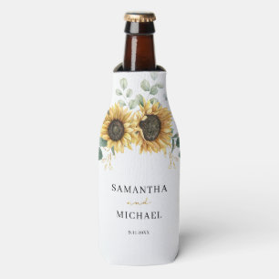 Eukalyptus-Sonnenblume Gastgeschenk Hochzeit Grüne Flaschenkühler
