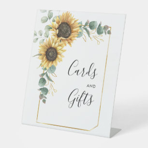 Eukalyptus Sonnenblumenkarten und Geschenke für Br Sockelschild