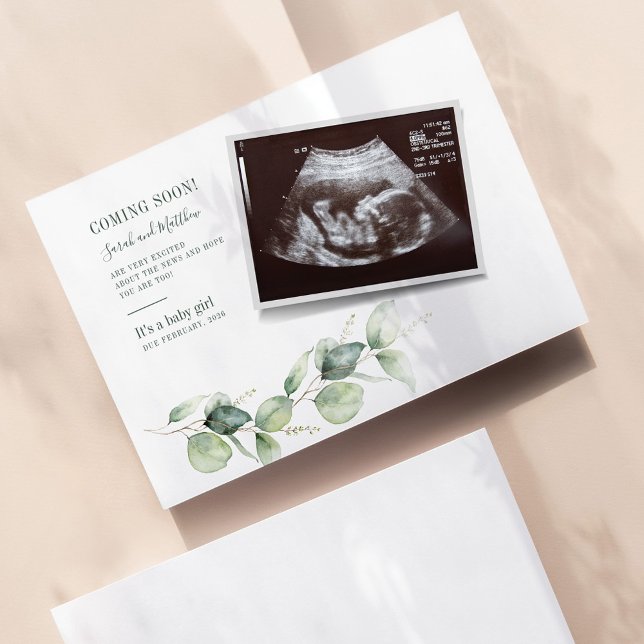 Eukalyptus Sonogram Pregnancy Ankündigung (Pregnancy Announcement Sonogram Baby Scan)