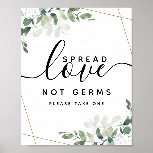 Eukalyptus Spread-Liebe Nicht Germs Hand Sanitizer Poster (Vorne)