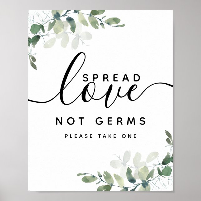 Eukalyptus Spread-Liebe nicht Germs Hand Sanitizer Poster (Vorne)