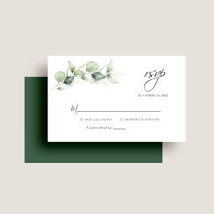 Eukalyptus succulent Wedding RSVP Card Mitteilungskarte