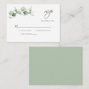 Eukalyptus succulent Wedding RSVP Card Mitteilungskarte