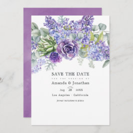 Eukalyptus succulents Wedding Foto Save The Date