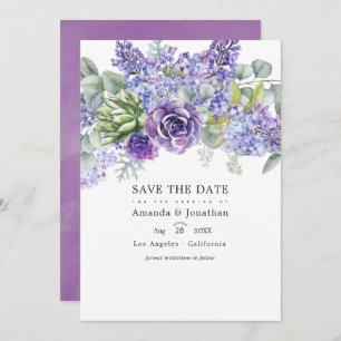 Eukalyptus succulents Wedding Foto Save The Date