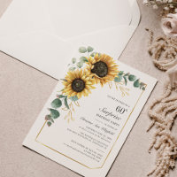Eukalyptus Sunflower Blumenschrift 60. Geburtstag