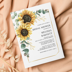 Eukalyptus Sunflower Brautparty Einladung
