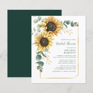 Eukalyptus Sunflower Bridal Dusche Einladung