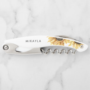 Eukalyptus Sunflower Gastgeschenk Hochzeit Kellnermesser