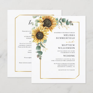 Eukalyptus Sunflower Hochzeit und Details
