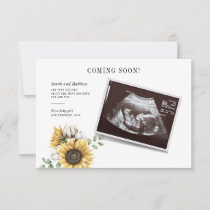 Eukalyptus Sunflower Pregnant Sonogram Baby Reveal