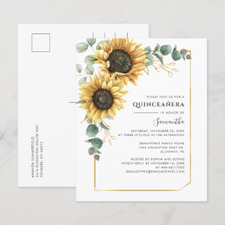 Eukalyptus Sunflower Quinceanera 15. Geburtstag