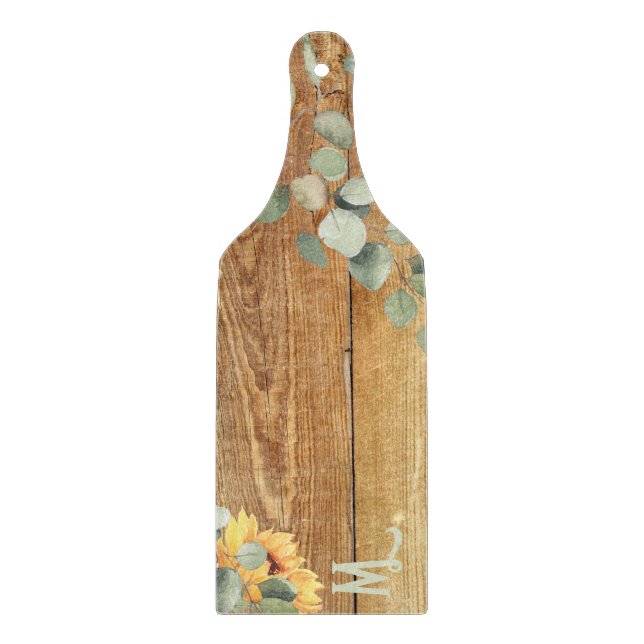 Eukalyptus Sunflower Woodbild Schneidebrett (Vorderseite)