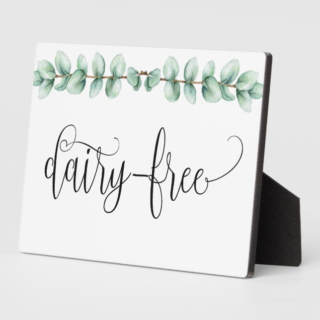 Eukalyptus-Tabletop, milchfrei, mit easel Plaque Fotoplatte (Seite)