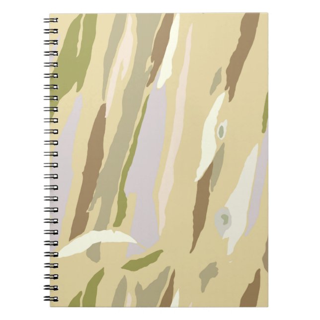 Eukalyptus Tree Bark Notebook Notizblock (Vorderseite)