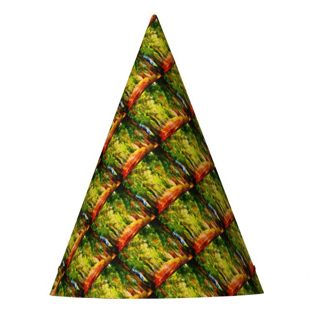 Eukalyptus Tree Lined Avenue Pointillism Art Partyhütchen (Vorderseite)