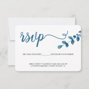 Eukalyptus UAWG no mail RSVP Karte
