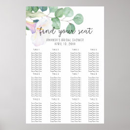 Eukalyptus und calla - Seekartenschaum Poster