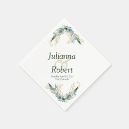 Eukalyptus und Goldnacken Serviette