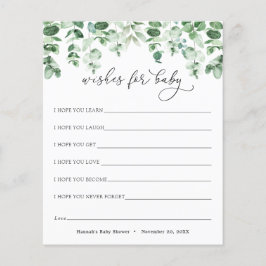 Eukalyptus und Grüne Wünsche für die Kinderkarte