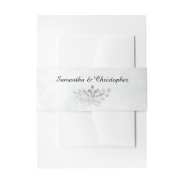 Eukalyptus- und Lavendelblumenhochzeit Einladungsbanderole