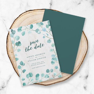Eukalyptus und Marmor Save the Date