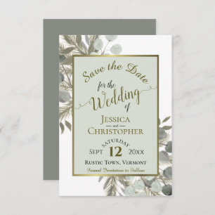 Eukalyptus und Pine Sage Wedding Save The Date