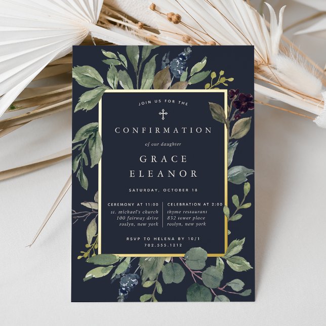 Eukalyptus- und Sage-Bestätigung Folieneinladung (Von Creator hochgeladen)