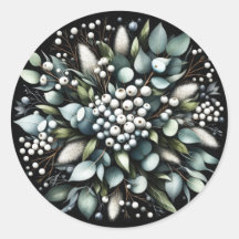 Eukalyptus und Snowberries Wasserfarbe